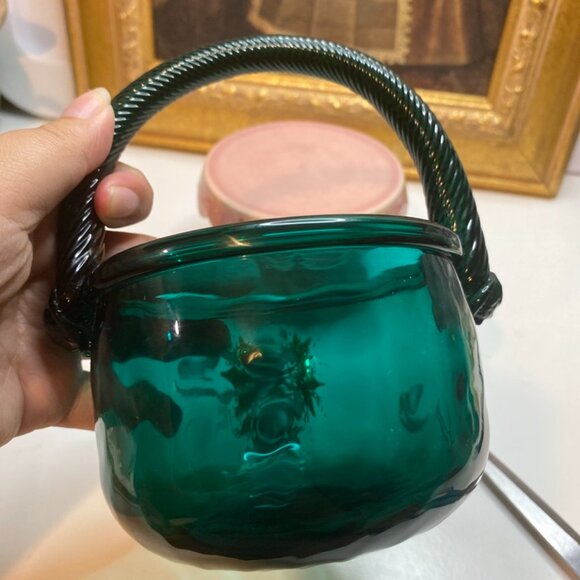 Pairpoint Nantucket Basket Handmade Painted Christmas Berries Leaves Eileen 2002 - Picture 6 of 10